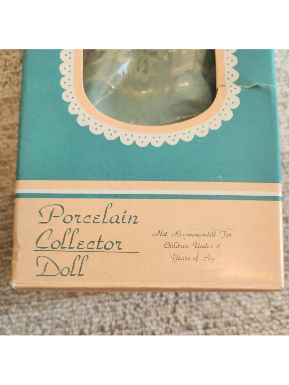 Sweetheart Doll Arianne Porcelain Collector Blue Dress Green Eyes Vintage NIB